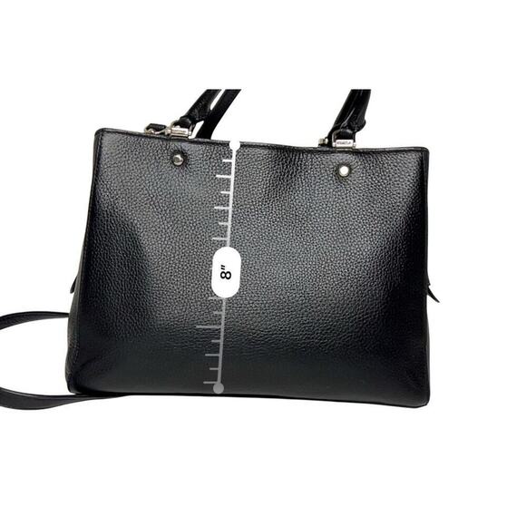 Kate Spade Leila Pebbled Leather Satchel Crossbody Handbag Black Very Nice $399 - Picture 7 of 13